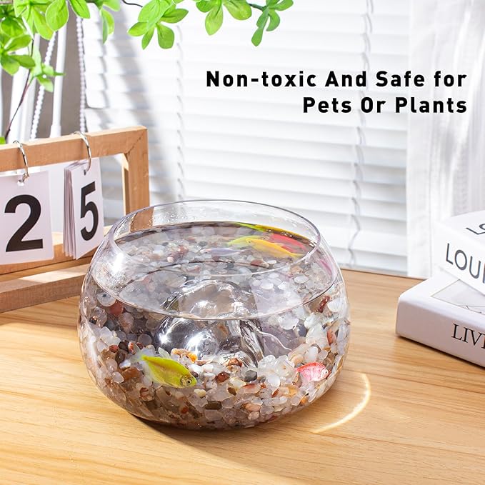 Crystal Chips Polished Crushed Quartz Vase Filler, 0.88 Lb Irregular Shaped Aquarium Gravel Rocks Carnelian Tumbled Gemstones Pebbles for Aquarium, Vase Fillers, Succulent Plants Decor-PawvioPets