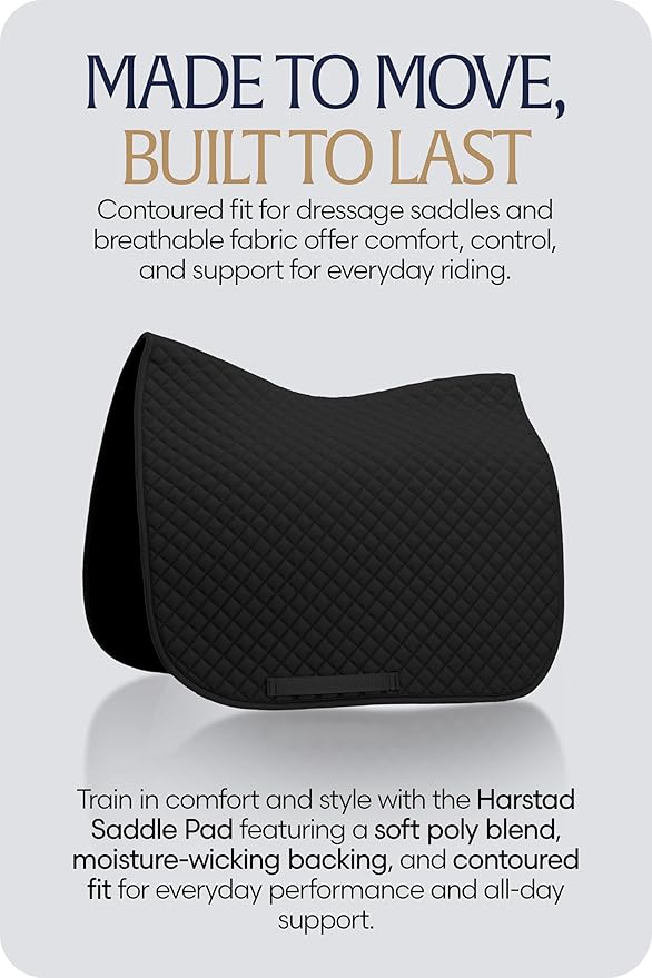 Equinavia Harstad Dressage Saddle Pad | Classic & Durable | Moisture-Wicking Tricot Backing-PawvioPets