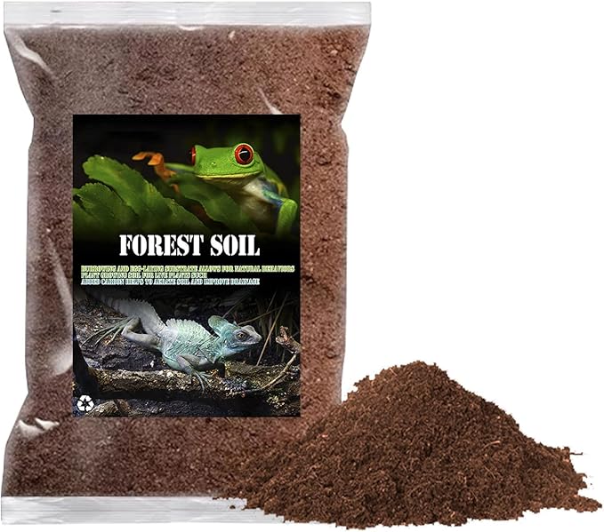 BNOSDM Reptile Soil Substrate Fluffy Small-Strand Reptile Substrate and Snake Bedding Clean Natural Terrarium Bedding for Lizards Snakes Tortoises Tarantulas-PawvioPets