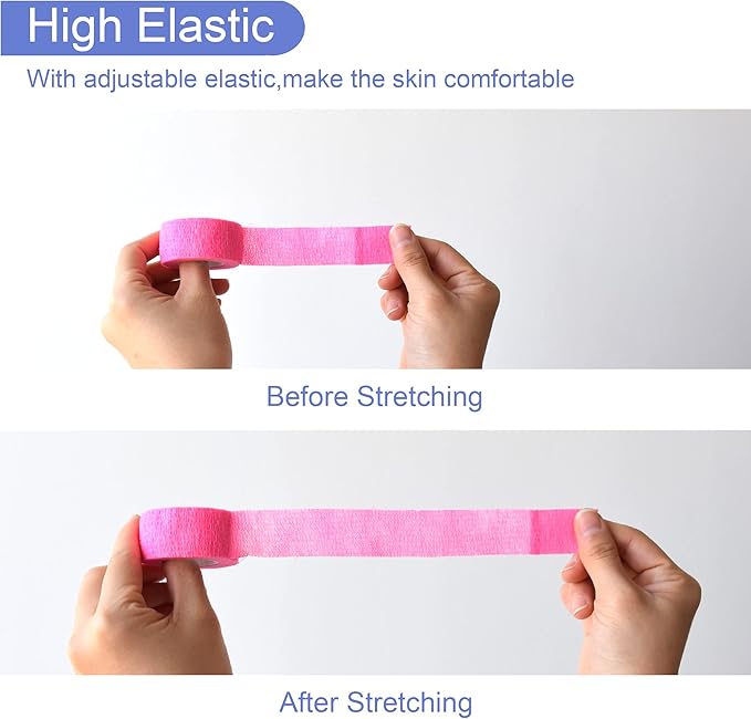 9 Pack 1" x 5 Yards Self Adhesive Bandage Wrap Self Stick Wrap for Ankle, Wrist, Finger, Sports, Breathable Cohesive Vet Tape for Pets (Pink)-PawvioPets