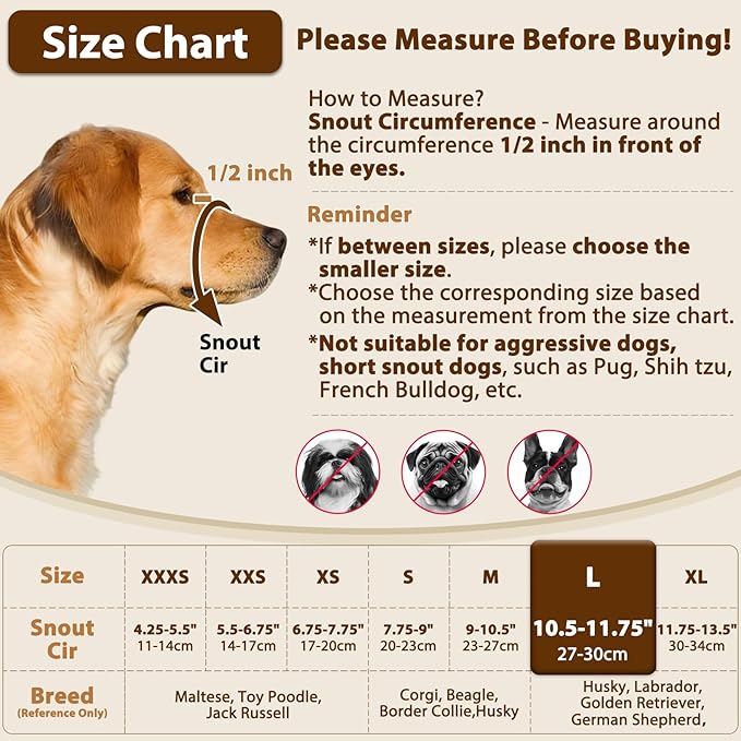 Crazy Felix Nylon Dog Muzzle for Small Medium Large Dogs Dachshund Beagle Poodle Labrador, Air Mesh Breathable and Drinkable Pet Mouth Guard for Anti-Biting Chewing Scavenging(L, Blue)-PawvioPets