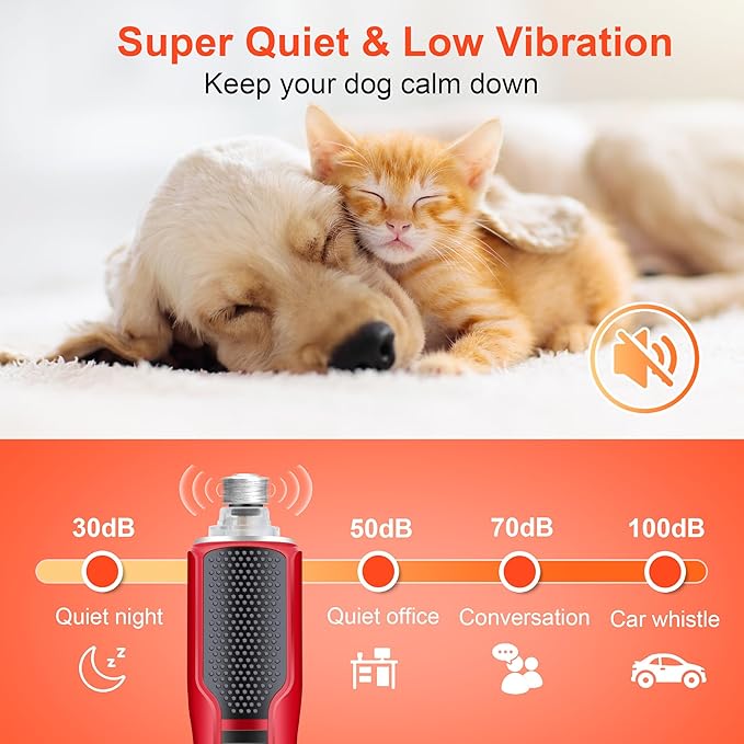 Dog Nail Grinder 7-Speed & 360° LED Light, Professional Pet Nail Grinder for Dogs and Cats, Electric Dog Nail Trimmer Painless Paws Grooming & Smoothing Tool for Large Medium Small Dogs Cats Pets-PawvioPets