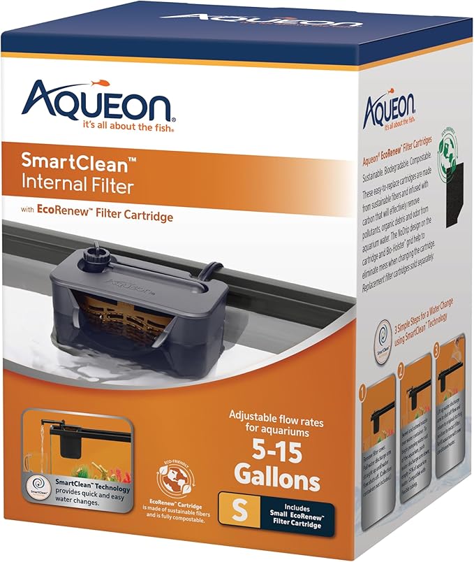 Aqueon QuietFlow Internal Filter with SmartClean Technology, Small-PawvioPets