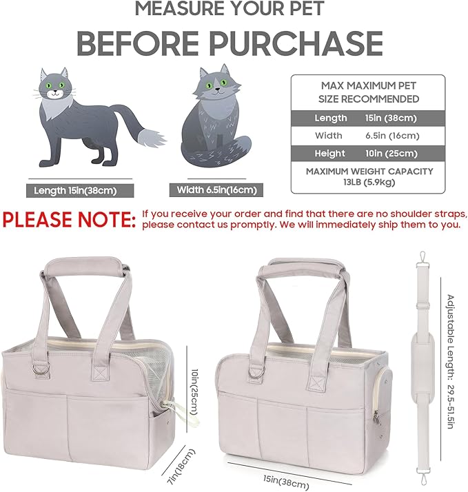 Dog Carriers for Small Dogs, Soft Sided Folding Small Dog Carrier for Dogs Medium Cats Puppies up to 13 Lbs, Washable Breathable Puppy Carrie Carrier for Outdoor Travel (Small Gray)-PawvioPets