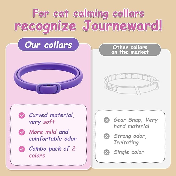 Calming Collar for Cats - 4 Pack, Adjustable Size, Efficiently Reduces Anxiety & Stress for 30 Days, Safe Cat Pheromone Collars, Calming Cat Collar-PawvioPets