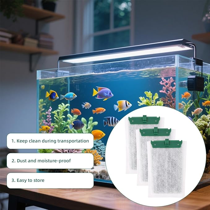16pcs Medium Replacement Filter Cartridges Compatible with Tetra Whisper Bio-Bag, Fish Tank Parts Accessories for 10i IQ10 PF10 ReptoFilter, 5-10 Gallon Aquarium Filter Cartridges-PawvioPets