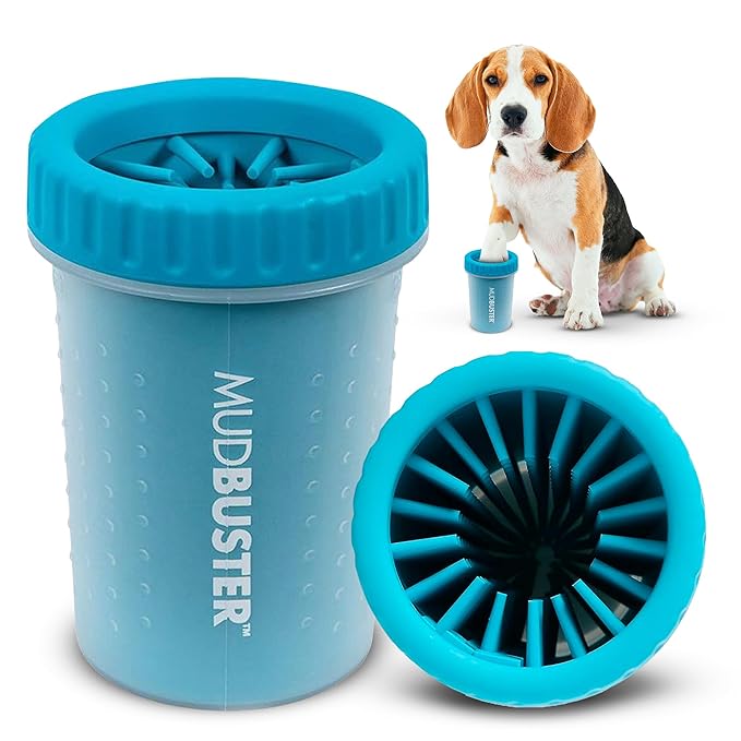 Dexas MudBuster Portable Dog Paw Cleaner, Medium, Blue - Premium Quality Pet Supplies and Accessories-PawvioPets