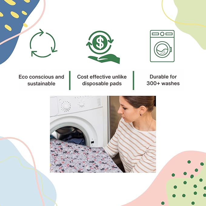 Caldwell's Pet Supply Co. 30x36 Potty Pads, Washable Pee Pads for Dogs, Reusable Pee Pad for Dogs, Puppy Potty Mat, Whelping Rug, Reusable Puppy Mat, Waterproof Rug for Dog, for Medium Dog (Set of 2)-PawvioPets