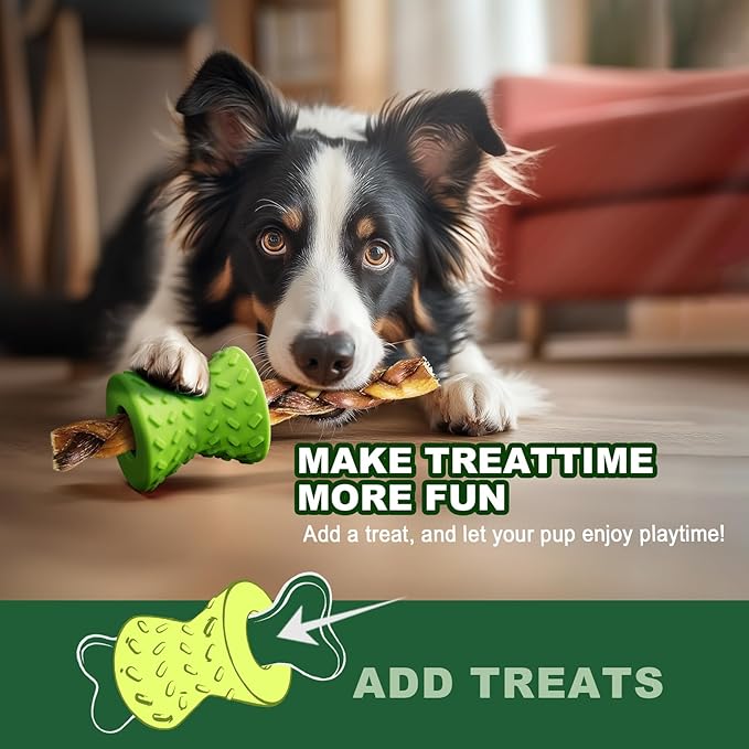 Dog Toys for Aggressive chewers, Indestructible Toy for Small Dogs Interactive Toy Dog chew Toys (Green + Blue)-PawvioPets