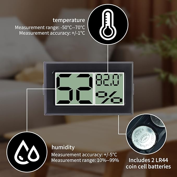 Acrylic Tarantula Enclosure, Reptile Terrarium Breeding Tank w/Temperature Hygrometer,Habitat Reptiles Feeding Box Isopod Terrarium Cage for Insect Lizard Home Office (Reptile-Tank-S(No Tray))-PawvioPets