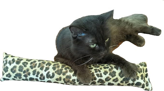 Extra Large 18" Catnip Kicker Toys/Kitty Kick Sticks/Cat-Nip Kick Sticks (Leopard) (Kickers Filled with 1 oz Premium Canadian Catnip)-PawvioPets