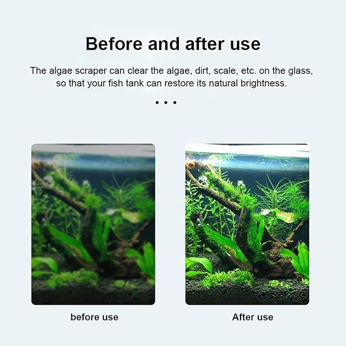 Algae Scraper for Glass Aquarium,Aquarium Razor Scraper with 10 Replaceable Blades,Aquarium Cleaning Tools.-PawvioPets