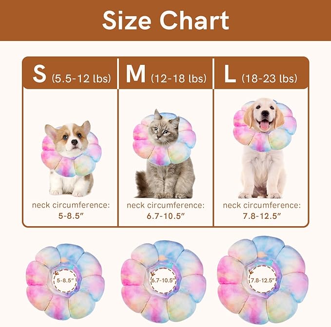 Cat Cone Collar Soft, Adjustable Cat Recovery Collar, Soft Cone for Cats Protective Cat Neck Cone After Surgery-PawvioPets