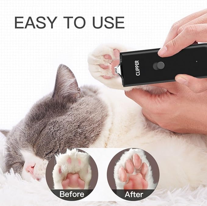 Dog Cat Home Hair Waterproof Clipper Portable Electric USB Rechargeable Pet Grooming Tools Low Noise Shaver Cordless Trimmer for Small and Large Pets-PawvioPets