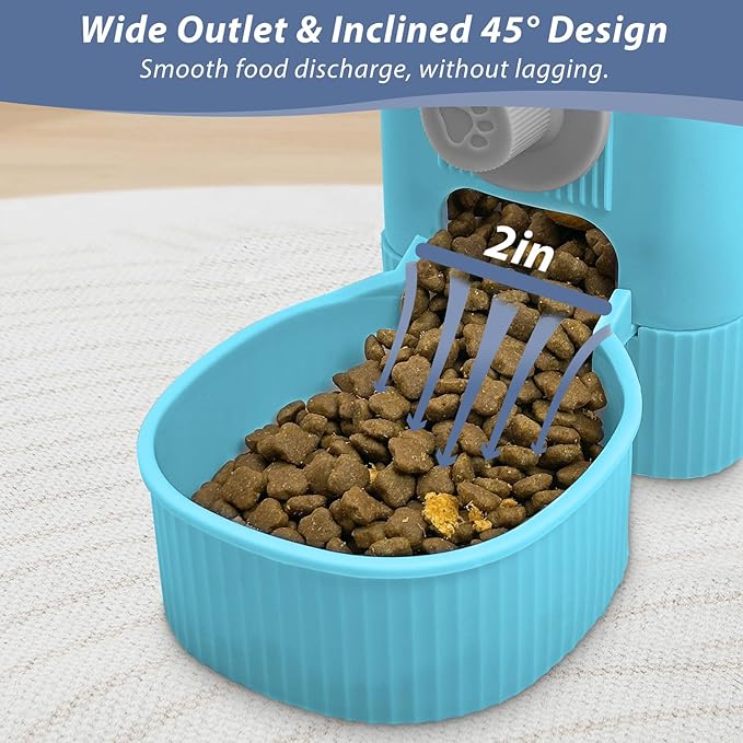 Fhiny Rabbit Food Dispenser, 40oz Large Capacity Hanging Gravity Bunny Feeder for Cage Automatic Guinea Pig Feeding Bowls Pet Food Storage for Guinea Pig Bunny Ferret Chinchilla Cat Puppy-PawvioPets