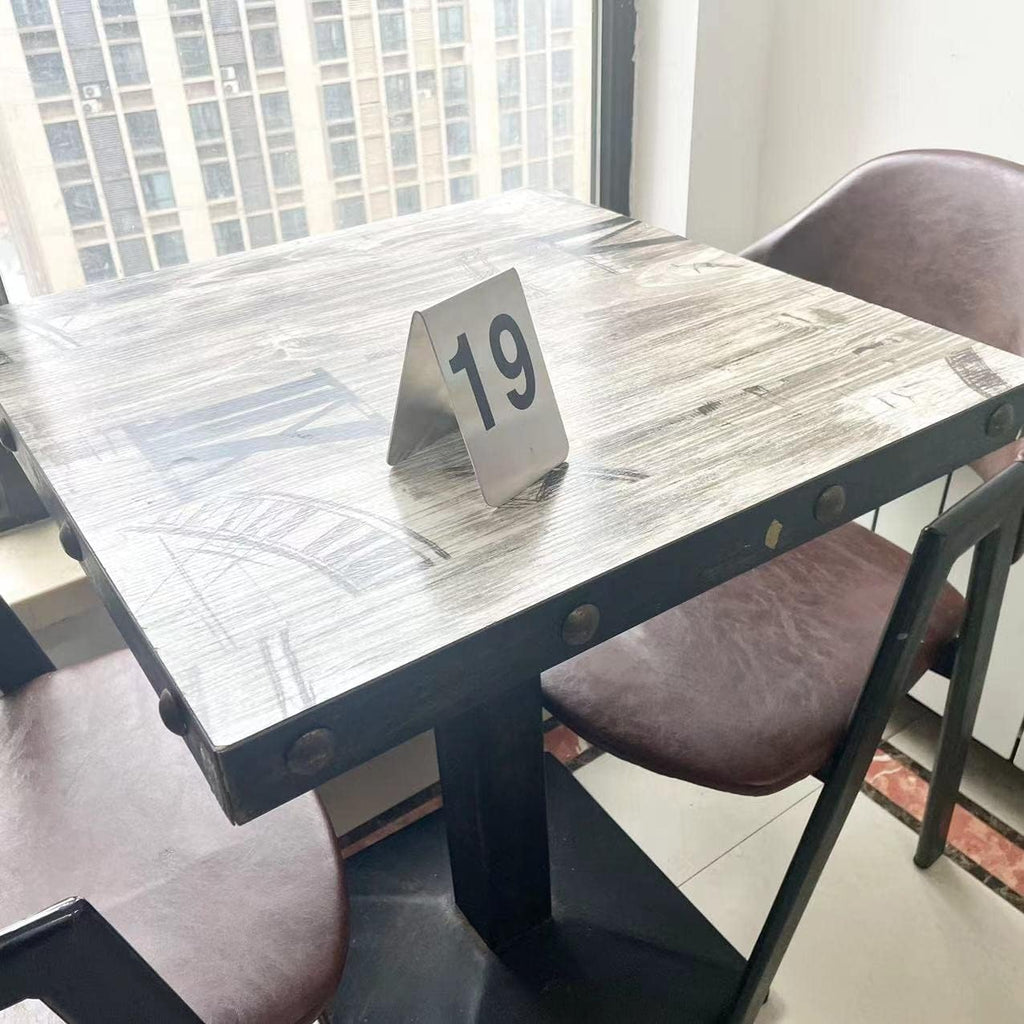 Metal Place Cards Stackable Tent Style Table Numbers,Place Card Holders for TRPG Wedding Party Restaurants Cafes Bars Gatherings Meeting Room Board Games (Black, Large 11-20)