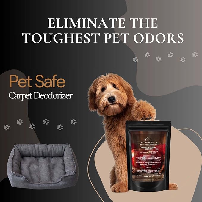 Cozy Cinnamon & Apple Carpet Freshener Powder: Powerful Odor Eliminator for Home, Upholstery Deodorizer, Carpet Deodorizer, Pet Urine, Cat Litter Box - Cozy Cinnamon & Apple Fragrance.-PawvioPets