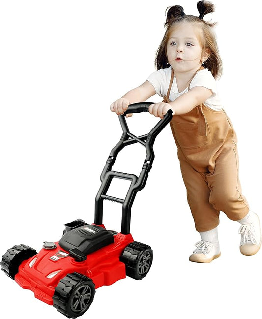 Kids Lawn Mower - Toy Choi's Pretend Play Series Toddler Lawn Mower, Indoor Outdoor Push Gardening Summer Toy Tool Set for Boys & Girls 3,4,5,6,7,8-PawvioPets