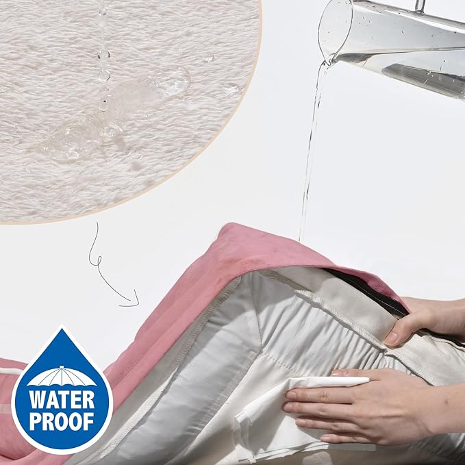 Comfort Expression Small Dog Beds Waterproof Orthopedic Foam Dog Sofa Beds for Medium Dogs Comfy Pet Bed with Washable Removable Cover & Non-Slip Bottom(Small,Pink)-PawvioPets