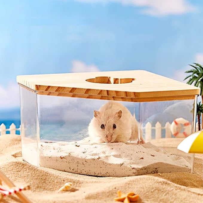 DR.DUDU Hamster Bath Sand, 2.8lb Dust Free Desert Sand or Potty Litter Sand for Hamster Chinchillas Gerbil Syrian Mice Small Animals (Beige, Flower Smell)-PawvioPets