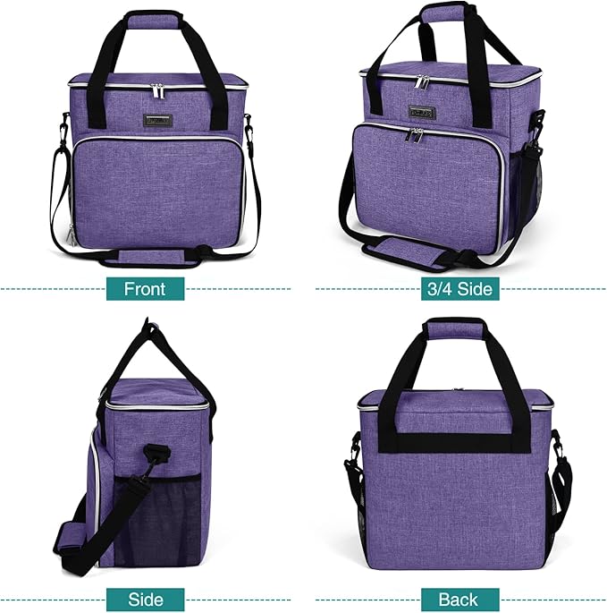 BAGLHER Dog Travel Bag, Pet Travel Bag (ALL Pet Travel Supplies), With 2 Pet Food Containers and 2 Collapsible Silicone Bowls; Essential Kits for Pet Travel Purple-PawvioPets