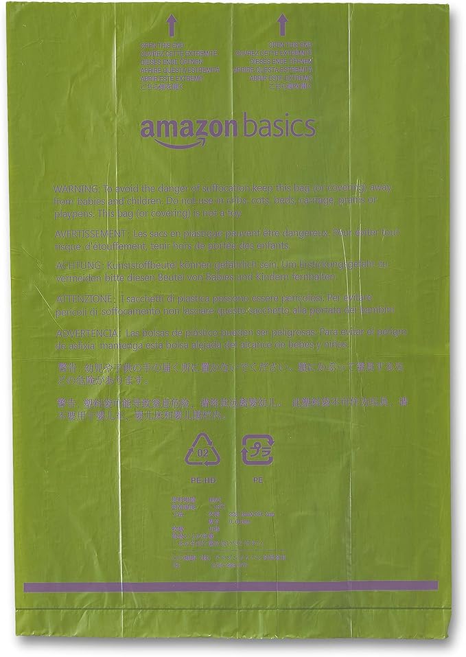 Amazon Basics Dog Poop Bags with Dispenser, 540 Count, Enhanced for Guaranteed Leakproof, Lavender Scented, Includes Leash Clip-PawvioPets