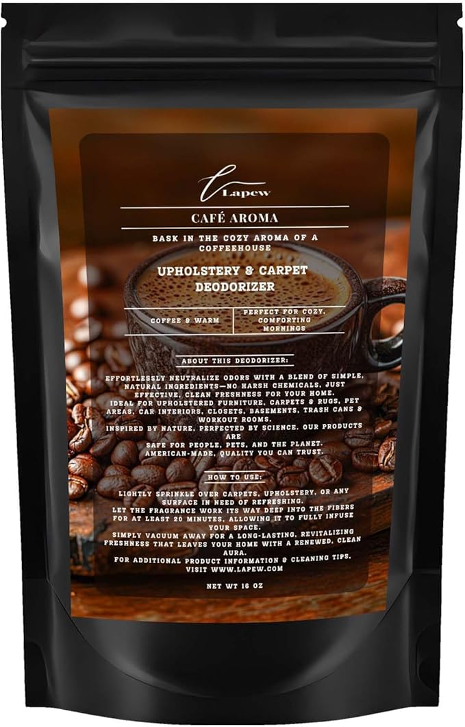 Café Aroma Carpet Freshener Powder: Powerful Odor Eliminator for Home, Upholstery Deodorizer, Carpet Deodorizer, Pet Urine, Cat Litter Box - Café Aroma Fragrance.-PawvioPets