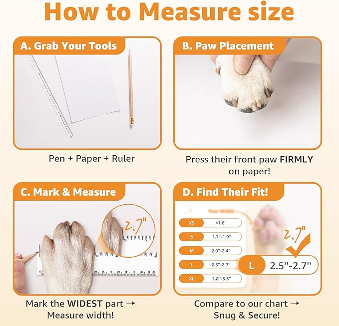 Double Sides Non-Slip Dog Socks to Prevent Licking Paws - Strong Traction for Paw Protector, Senior Dogs, Hardwood Floors, Dog Booties with Grippers - Size Large-PawvioPets