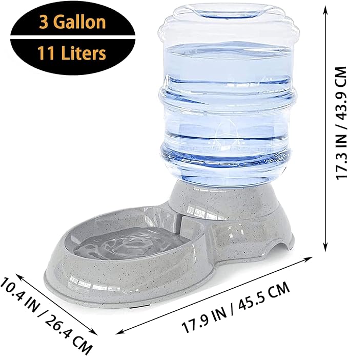 Automatic Dog Water Dispenser, 3 Gallon| 11L Gravity Automatic Pet Water Dispenser Station, Pet Waterer for Dogs and Cats, Large Capacity Water Feeder-PawvioPets