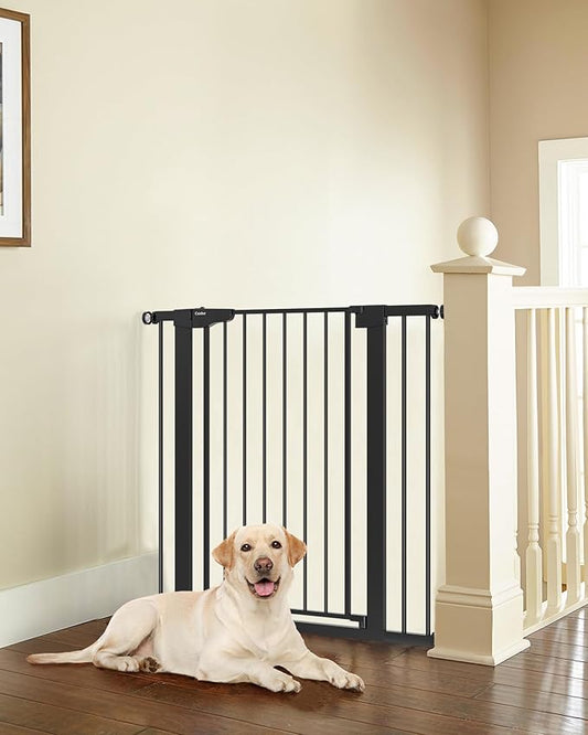Cumbor 36" Extra Tall Baby Gate for Dogs and Kids with Wide 2-Way Door, 29.7-40.6" Width, and Auto Close Personal Safety for Babies and Pets, Fits Doorways, Stairs, and Entryways-PawvioPets