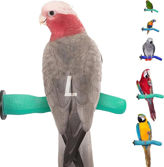 Brid Cage Safety Pumice Perch - Trims Nails and Beak - Promotes Healthy Nails and Beaks - Safe Non-Toxic Bird Supplies for Bird Cages - Large 12"-PawvioPets