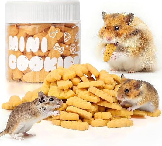 Abizoo Hamster & Gerbil Treats, Crunchy Baked Hamster Snacks with Carrot and Yeast, Natural Training Reward Chew Treats for Small Animals, Supports Digestion and Dental Health-PawvioPets