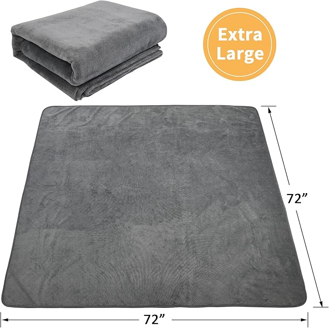 Dog Pee Pad Washable Extra Large, 72x72 Instant Absorb Training Pads, Non-Slip Pet Playpen Mat Waterproof Reusable Floor Mat for Puppy, Senior Dog Whelping Incontinence Housebreaking-PawvioPets