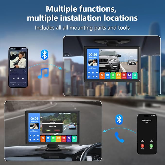 4 Channel Backup Camera System,Touchable 10.26 inch Monitor with DVR Stereo, 64GB Card, IP69 Waterproof, Nightvision 1080P Backup Camera for RV/Truck/Trailer Pickup,Rear Side Front Wired System-PawvioPets