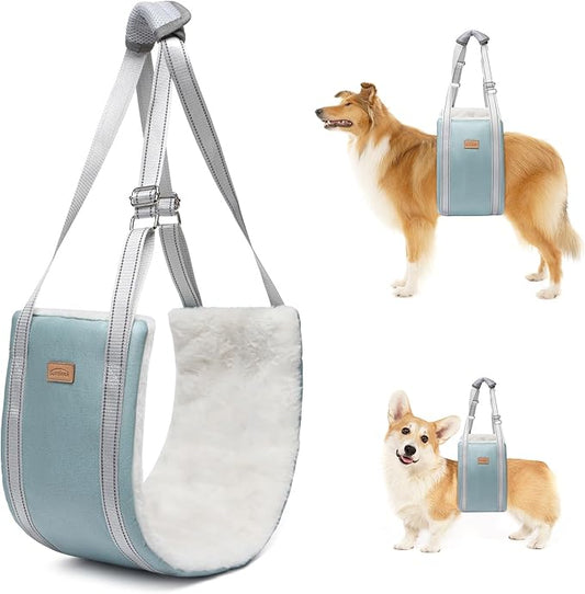 Dog Lift Harness for Extra Large Dogs, Adjustable Dog Sling for Back Legs, Hip Support Harness to Help Lift Dogs Rear for Canine Aid and Old K9 Cruciate Ligament Rehabilitation - Extra Large, Blue-PawvioPets