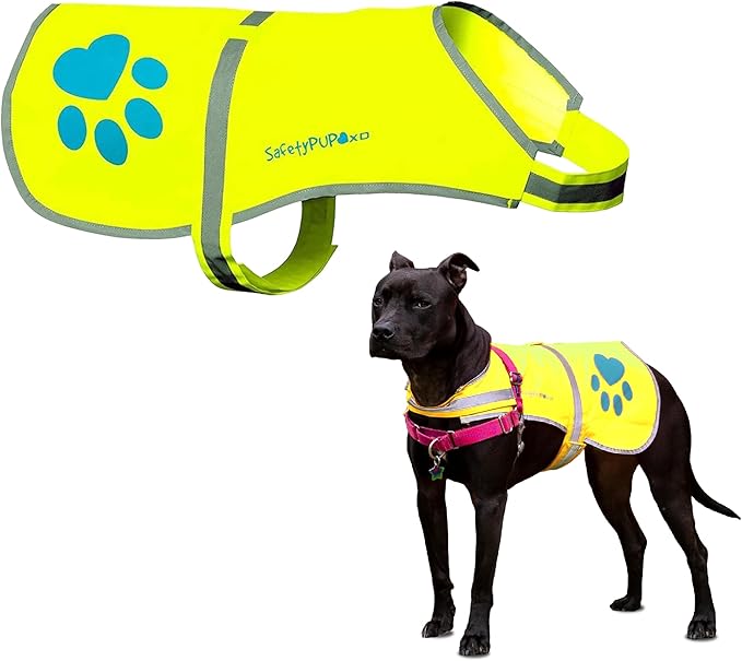 Dog Reflective Vest – Hi-Vis Fluorescent Visibility That Helps to Safeguard Your Pet On/Off Leash in Urban & Rural Areas (Yellow, Small)-PawvioPets