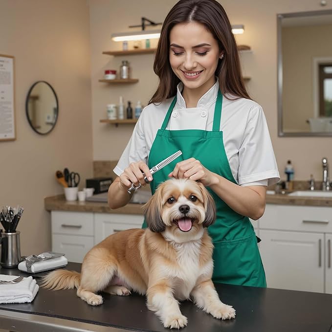 GLADOG 7" Chunkers Dog Grooming Scissors - Premium 9CR Dog Scissors for Grooming with Luxurious Diamond Nut，Ideal Dogs Shears for Reducing Bulk, Dogs Hair Scissor，Cat Scissor-PawvioPets