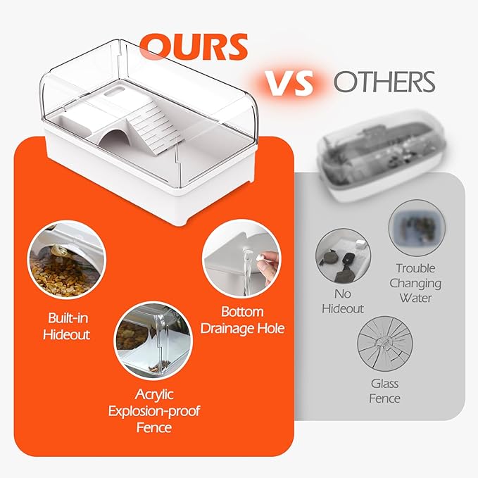 AZV Turtle Tank Habitat Kit,Complete Aquatic Tortoise Starter Enclosure with Filter,Basking Platform with Hideout,Multi-Function Area,Drainage,Plants and Lamps,Perfect for Red Eared Slider Aquarium-PawvioPets