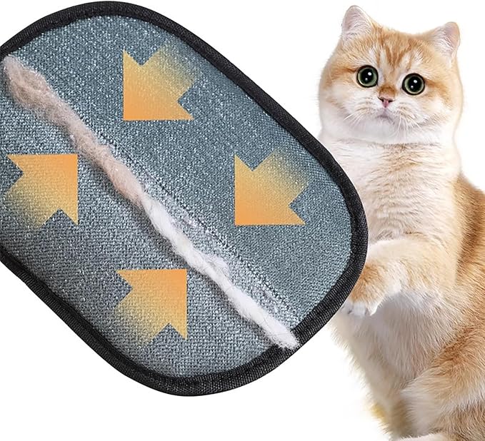 2 Pcs Pet Hair Removal Gloves for Dogs & Cats, Electrostatic Glove for Pet Hair, Cat Grooming Gloves for Hair Removal，Reusable Cat & Dog Hair Remover for Couch, Furniture, Carpet, Curtain-PawvioPets