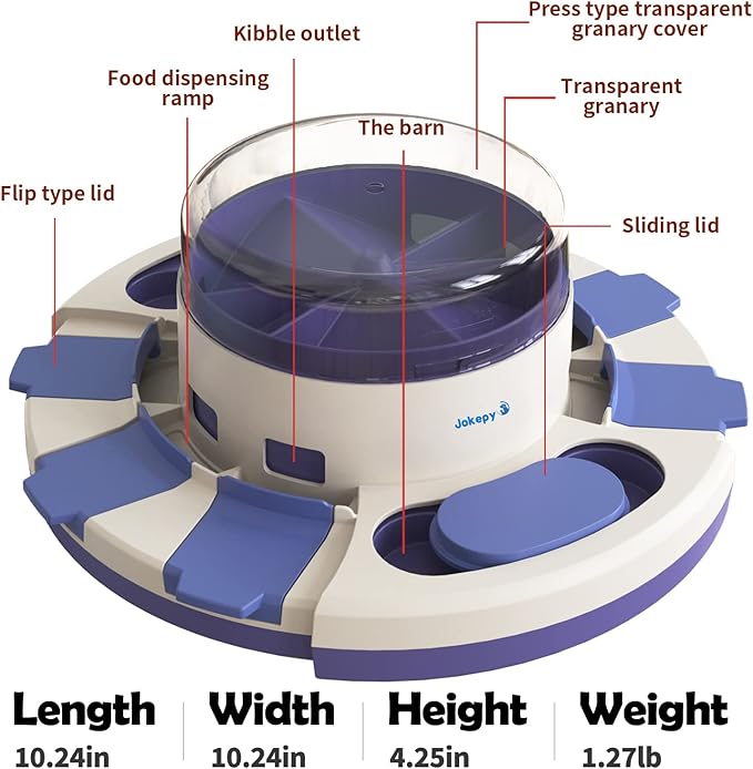 Dog Puzzle Toys for Boredom and Mental Stimulation, Interactive Slow Food Feeder Dispenser, Professional Level 2 in 1 for Large/Medium/Small Dogs-PawvioPets