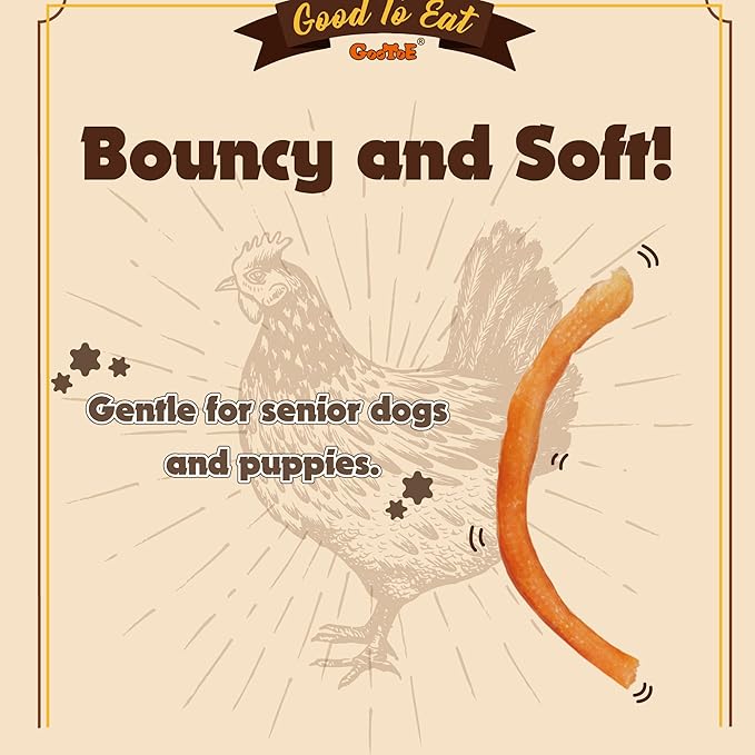 Gootoe Soft Chicken Sticks 1 lb, All Natural, Grain-Free, High-Protein, Healthy & Easily Digestible, Soft Texture, Resealable-PawvioPets