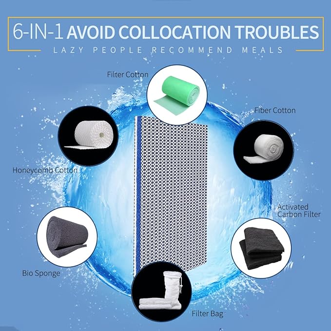 Aquarium Filter Media, Newly Premium 8-Layer Filter Pads for Aquarium, Fish Tank Sponge Pad Foam Filter Accessories for Pond (15.7"x11.8"x0.78“,2pack)-PawvioPets