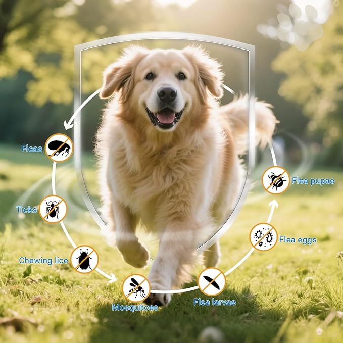 Flea and Tick Prevention for Dogs, 180 Soft Chews Natural Dog Flea and Tick Chewables Oral Flea Supplement for Dogs, Puppy Flea Support - All Breeds & Ages - Chicken Flavor-PawvioPets