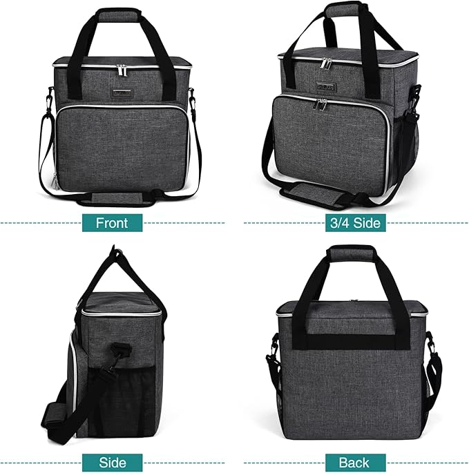 BAGLHER Dog Travel Bag, Pet Travel Bag (ALL Pet Travel Supplies), With 2 Pet Food Containers and 2 Collapsible Silicone Bowls; Essential Kits for Pet Travel Grey-PawvioPets