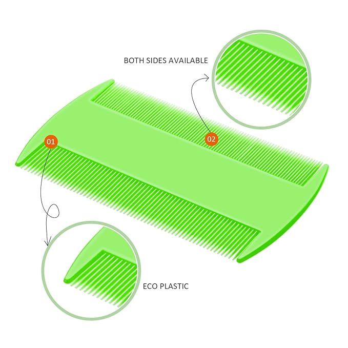 6 Pieces Pet Lice Combs Dog Grooming Flea Cat Tear Stain Comb for Removal Dandruff, Hair Stain, Nit(Pink, Green, Purple, Yellow)-PawvioPets