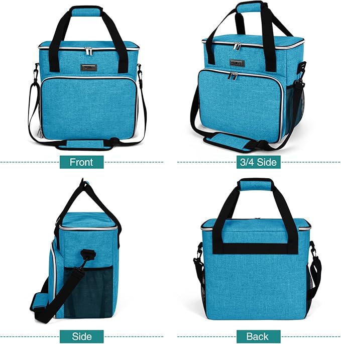 BAGLHER Dog Travel Bag, Pet Travel Bag (ALL Pet Travel Supplies), With 2 Pet Food Containers and 2 Collapsible Silicone Bowls; Essential Kits for Pet Travel Sky Blue-PawvioPets