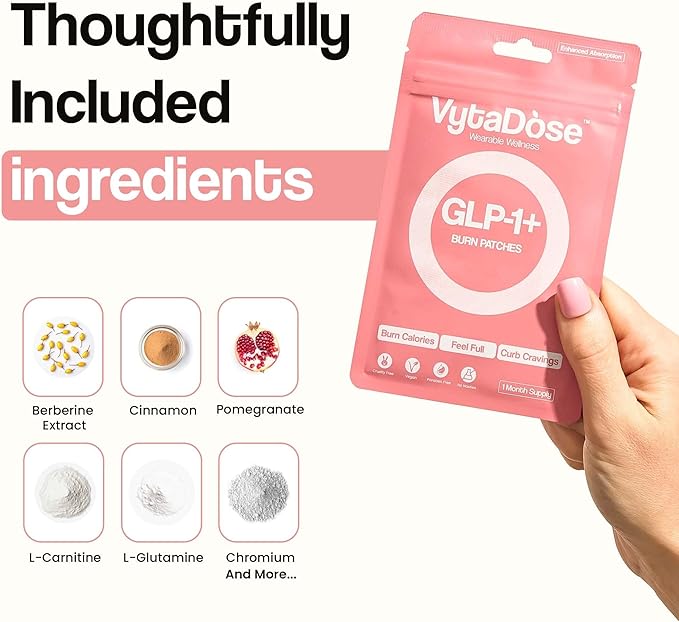 GLP1 Patches | 5X Stronger Formula | 12 Hour Extended Hunger Support | Berberine, Pomegranate, Green Tea, L-Glutamine | New & Improved Kind of GLP-1 Patches | 30 Count-PawvioPets