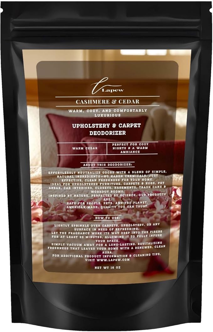 Cashmere Cedar Carpet Freshener Powder: Powerful Odor Eliminator for Home, Upholstery Deodorizer, Carpet Deodorizer, Pet Urine, Cat Litter Box - Cashmere Cedar Fragrance.-PawvioPets