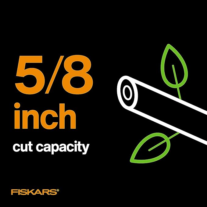 Fiskars Bypass Pruning Shears, 5/8-Inch Cut Capacity SoftGrip Hand Pruner for Small Hands, Blade Stays Sharp Through Heavy Use with Rust Resistant, Low-Friction Coating-PawvioPets