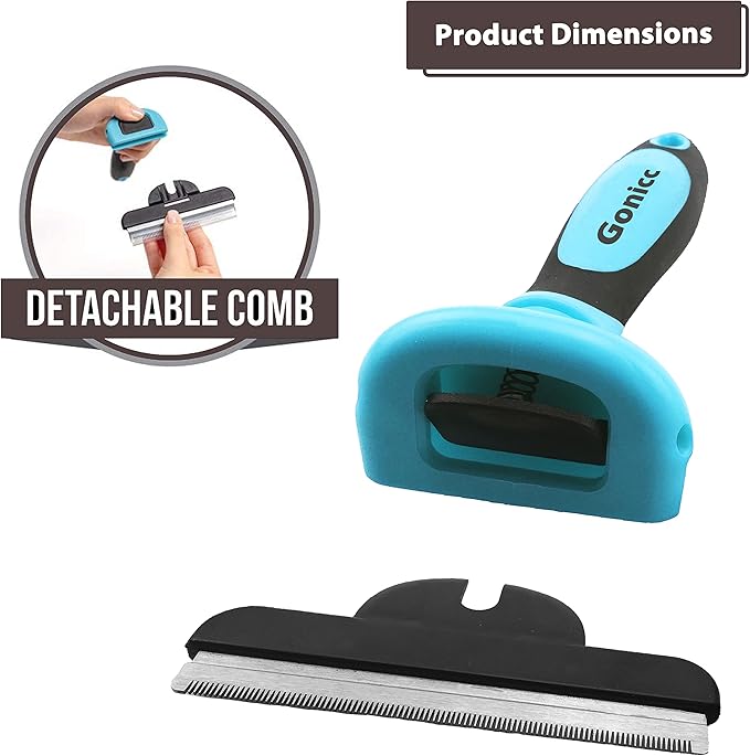 Gonicc PDT- 1001 Professional Pet De Shedding comb Tool Blue-PawvioPets